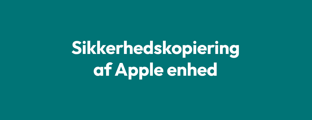 Sikkerhedskopiering af Android enhed