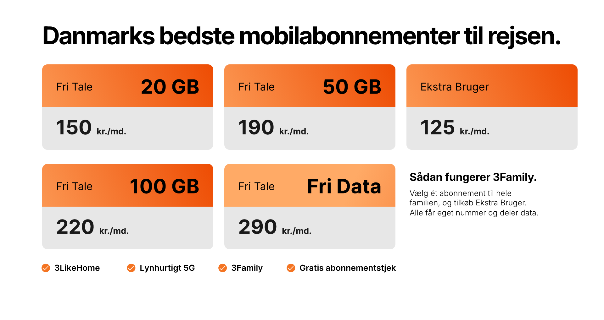3 abonnementer