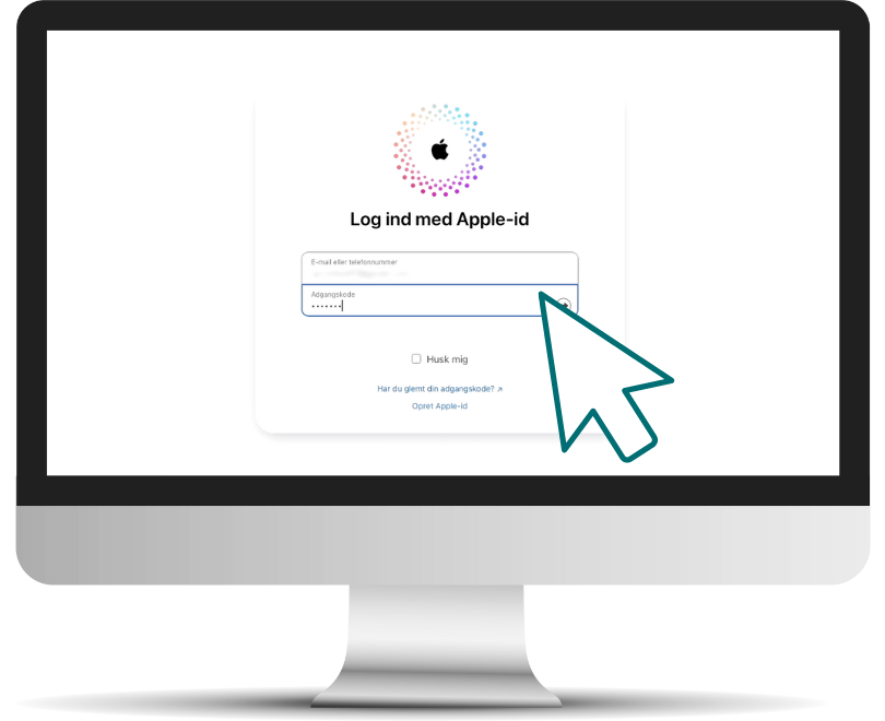 Trin 2 Log ind på dit Apple ID